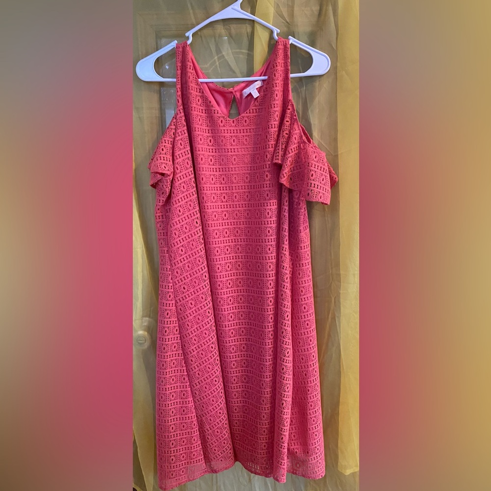 G Collection 2x tea length dress. Salmon color, new without tags.
